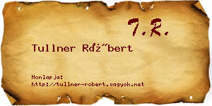 Tullner Róbert névjegykártya